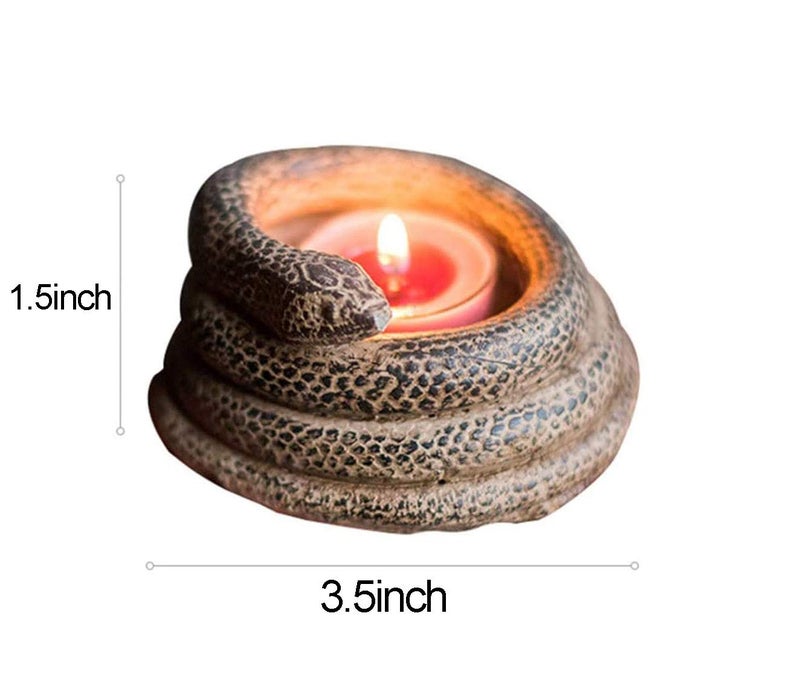 Miss Tutu 3D Coiled Snake Resin Candlestick Candle Holder Ornament Home Decoration - Image 2